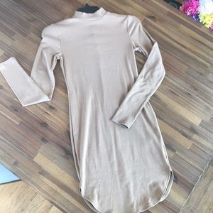 Sexy Forever 21 camel colored body con dress.